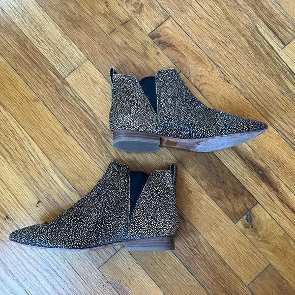Madewell Nadine Chelsea Boot - Size 8 - Spotted Calf Hair - Picture 2 of 6